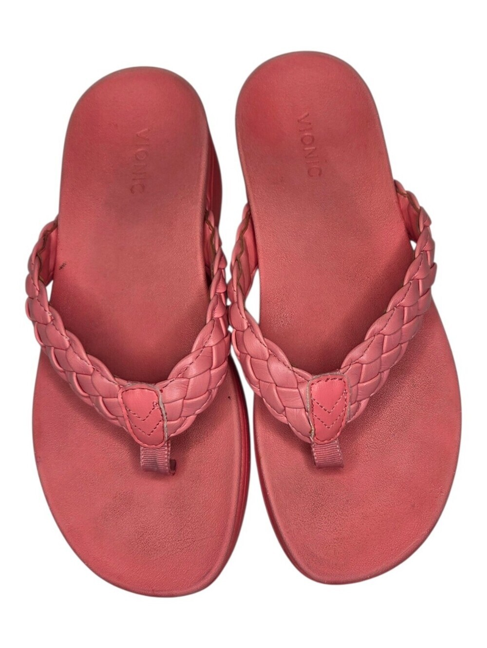 Vionic Kenji Sandals Flip Flops Slides Pink Size 8.5 - Picture 2 of 10